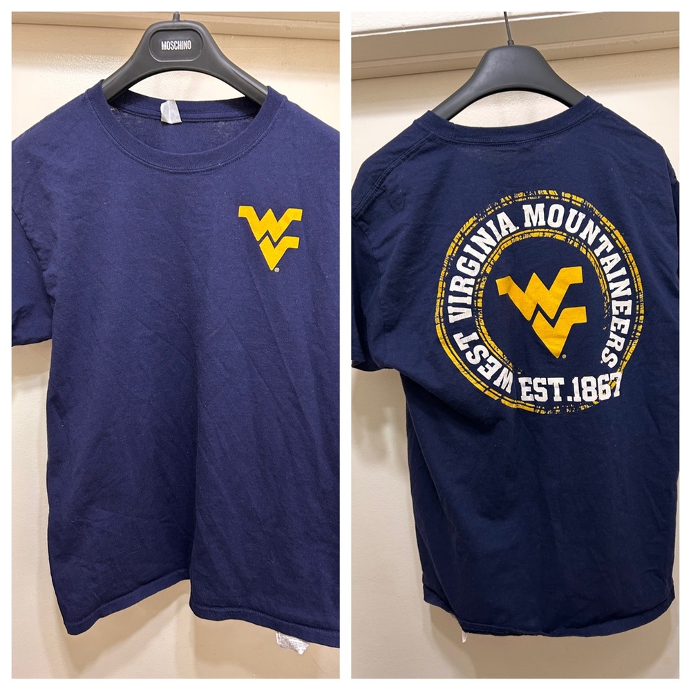 Vintage West Virginia Mountaineers Shirt Y2K 90s Collegiate College Mens Medium - Picture 1 of 7